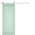 thumbnail image 1 of Sturdy Barn Door | Veregio 7411 Oliva | 6.6FT Rail Hangers Heavy Hardware Set | Solid Panel Interior Doors-42" x 96"-Silver Rail, 1 of 5
