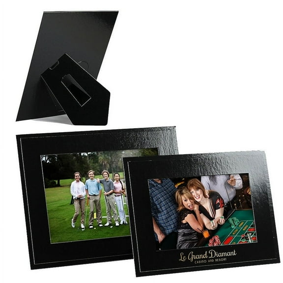 Sturdy Black Cardboard Easel Frames For 4x6 (25 Pack)