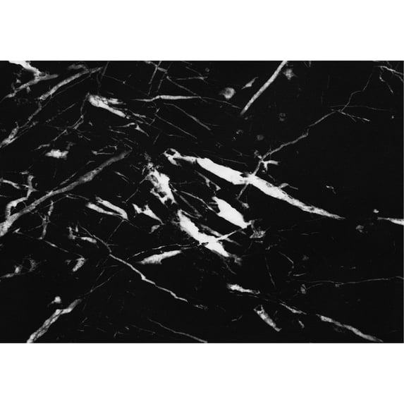 Sturdy Black Marble Look Desk - Perfect for Home Work with Drawer Storage