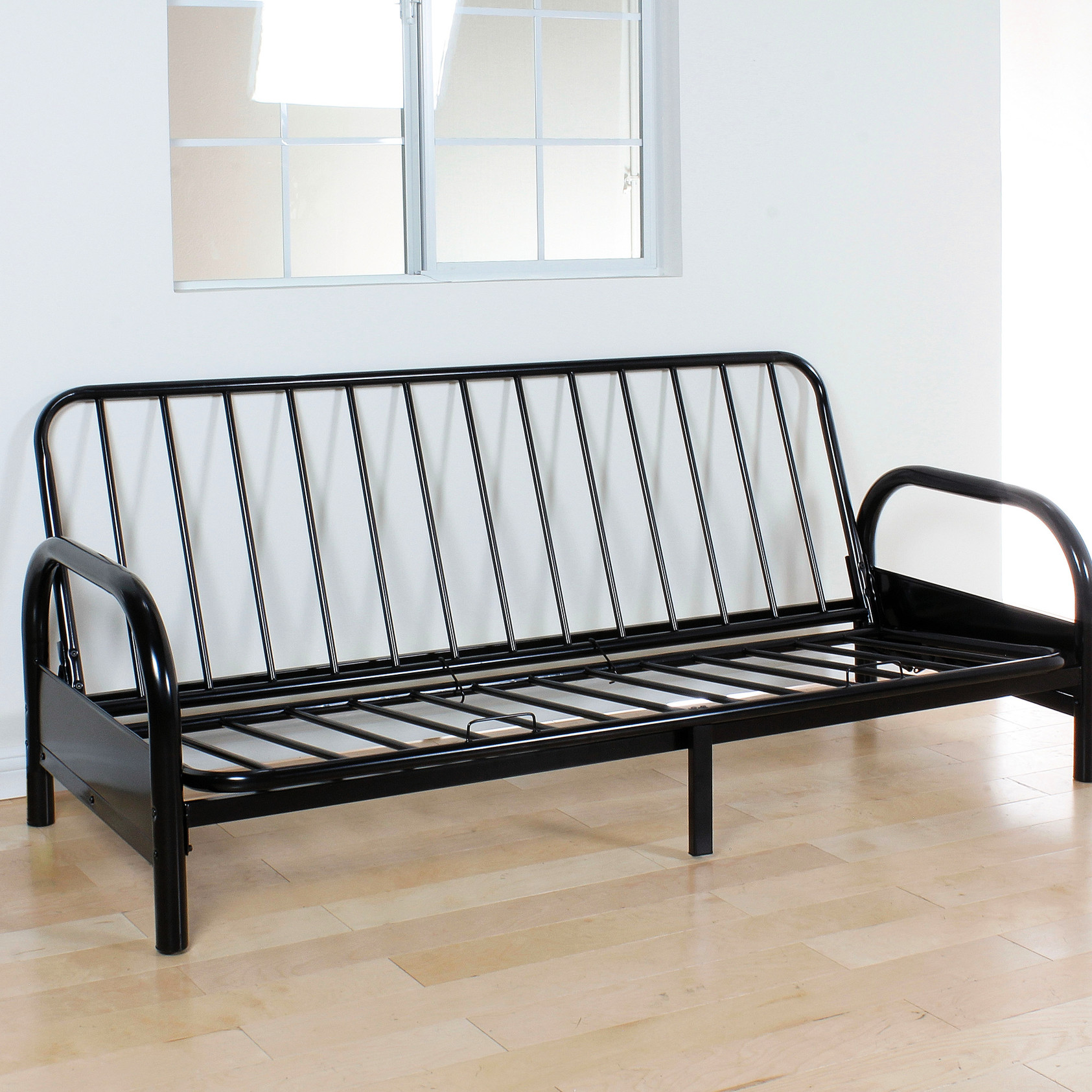 Sturdy Black Metal Futon / Adapts to Different Seating Needs in Home ...