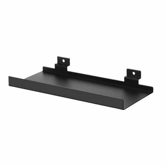 Sturdy Black Metal Slatwall Shelves Practical Wall Mounted Holder Storage Rack Shelves For Shoes And Accessories