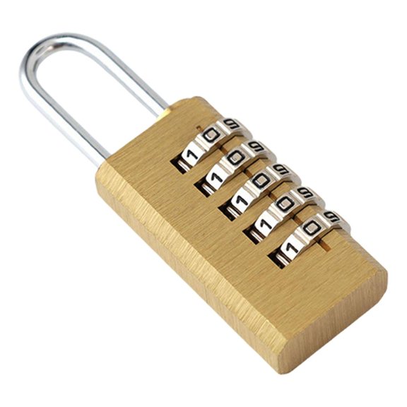 Sturdy Brass Combination Padlock with Dials Code Hardened Steel Shackles for Cut Resistance Safeguarding