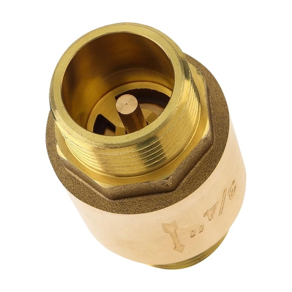 Sturdy Brass In Line Spring Check Valves 3/4 Inch Male x Female Accessory for Effective Backflow Prevention in Well