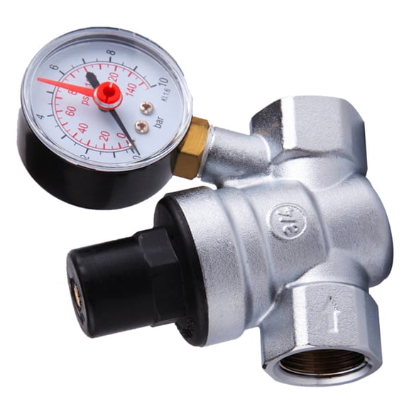 Sturdy Brass Tap Water Pressure Regulator DN15 DN20 With Gauge Industrials Home Pressure Control Valves Daily Use