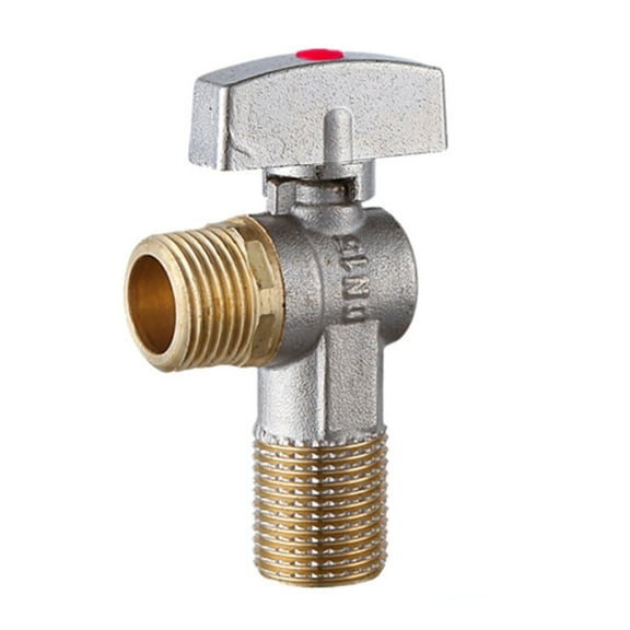 Sturdy Brass Valves for Bathroom Accessory 1/4 Turn Stop Valves Inlet Outlet With 3/8Inch Adapter Hot Cold Water