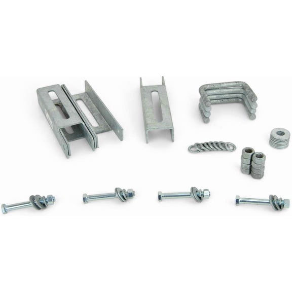 Sturdy Built (4) 8" Galvanized Vertical Bunk Bracket Kit for 1.5x3 Boat Trailer Cross Members