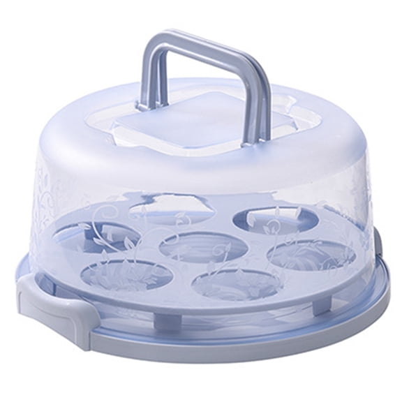 Sturdy Cake Carriers Lid Handle Multipurpose Container for Cup cakes and Pie