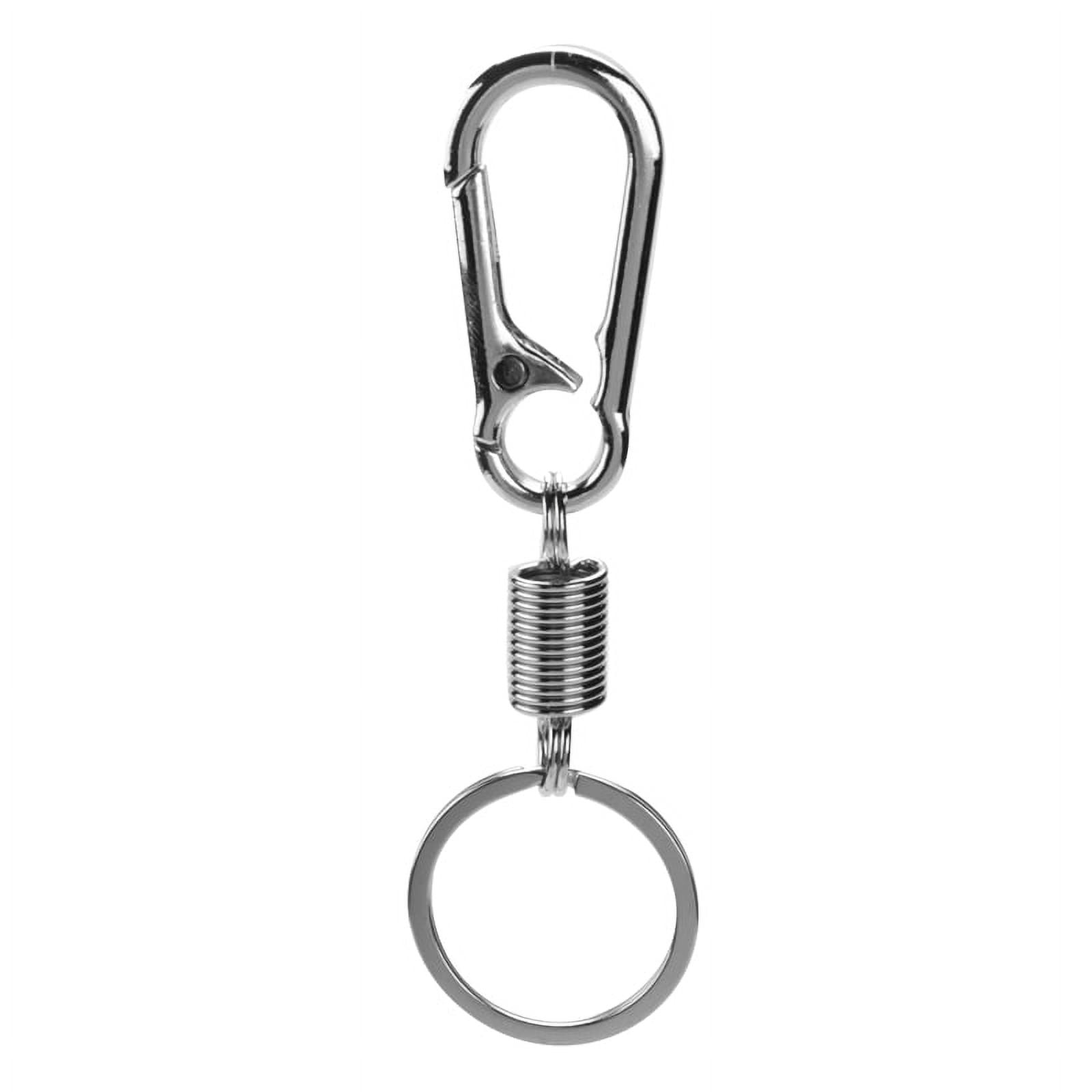 KeyUnity Titanium Carabiner Keychain Clip, Dual-Gate Quick Release Key Chain Clip Hook with Key Ring Connector for Men Women Km09, Men's, Size