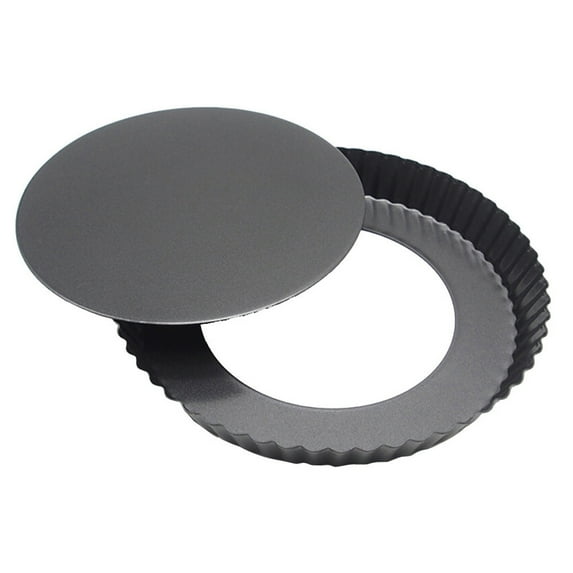 Sturdy Carbon Steel Quiche Mold With Fluted Edges for Oven Baking Pan Pie Pans/ High Carbon Steel Non-Stick Coating Detachable Baking Pizza Pan Cake Pan 8 Inches 20 Cm
