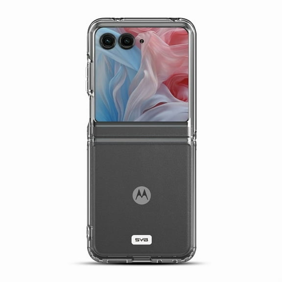 Sturdy Case Gummy Rubber Hard PC TPU Slim Fit Cover for Motorola razr (2024) - Highly Transparent Clear / Transparent Clear