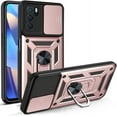 thumbnail image 1 of Sturdy Case for Oppo A16 with Slide Camera Window, Heavy Duty Protection Phone Cover Case with Ring Stand for Oppo A16/A16s/A54s SJ Rose Gold, 1 of 8