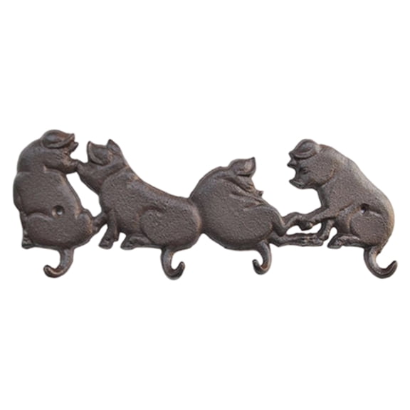 Sturdy Cast Iron 4 Pork Hook for Enhances Organization and Aesthetic Appeal Home Environment
