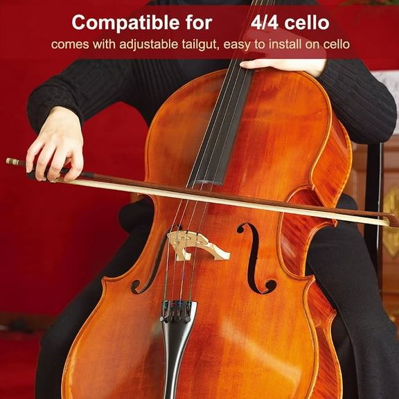 Sturdy Cello Accessories, Tailpiece, High Quality for Musician Black 9 x 2.3 0.7inch Beginner