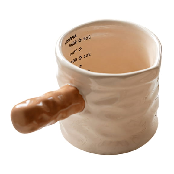 Sturdy Ceramic Measuring Cup Measuring Pitcher Produced For Accurate Milk Pouring In Coffee And Tea Preparation