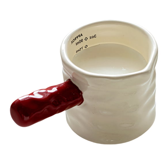 Sturdy Ceramic Measuring Cup Measuring Pitcher Produced For Accurate Milk Pouring In Coffee And Tea Preparation
