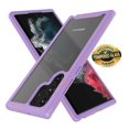 thumbnail image 1 of Sturdy Clear Case for Galaxy S22 S22 Pro S22+ S22 Ultra 5G 2022, Tekcoo Full Body Heavy Duty Protection Tempered Glass Screen Protector Shockproof Rugged Case Cover -Purple, 1 of 11