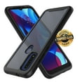 thumbnail image 1 of Sturdy Clear Case for Motorola Moto G Pure 2021, EBIZCITY Full Body Heavy Duty Protection Tempered Glass Screen Protector Shockproof Rugged Case Cover -Black, 1 of 9