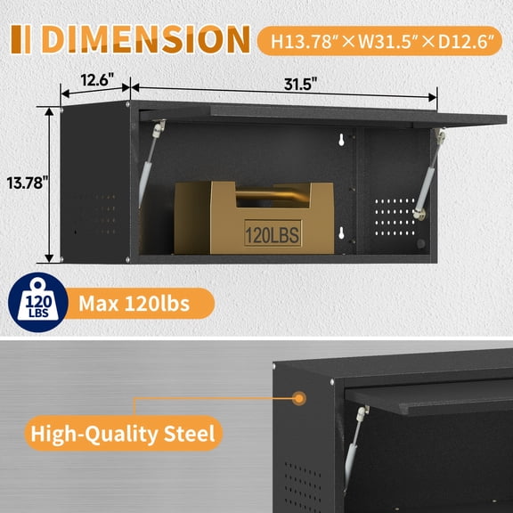 Sturdy Cold-Rolled Steel Metal Storage Unit, Rolling & Wall-Mounted Organizer with Pegboard, Heavy-Duty Secure Cabinet with Wheels for Garage, Basement & Workshop, Easy Assembly