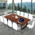 thumbnail image 1 of Sturdy Conference Table With Cable Management Grommets By Ahliss- Modern Rectangle Office Meeting Table With Wood Tabletop And Metal Frame & Legs- Easy Assembly Boardroom Table, 1 of 8