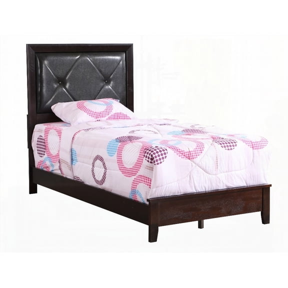 Sturdy Constructed Espresso Twin Bed Perfect for Years with Transitional Style