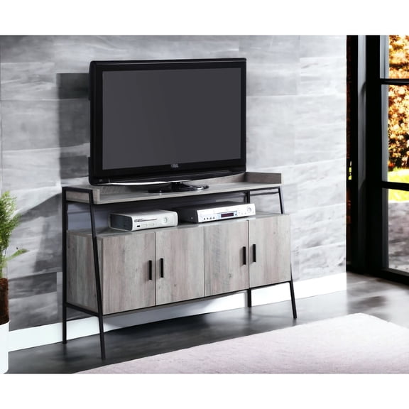Sturdy Construction, Four-Door Storage / Accommodate 50-Inch TVs, Hide Media Items
