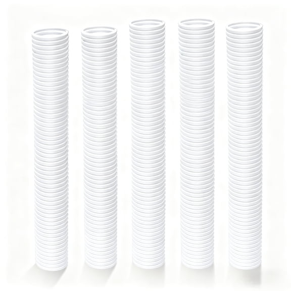 Sturdy Corrugated Tree Guards 2-Pack, Adjustable Plastic Sapling Protectors For Animals & Lawn Equipment, White Tree Trunk Sleeves 15.7x2.2 Inch(5PCs white 5cm*40cm)