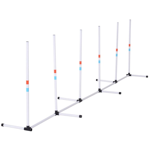 Sturdy Dog Agility Weave Poles Outdoor Pet Training Equipment with Storage Bag