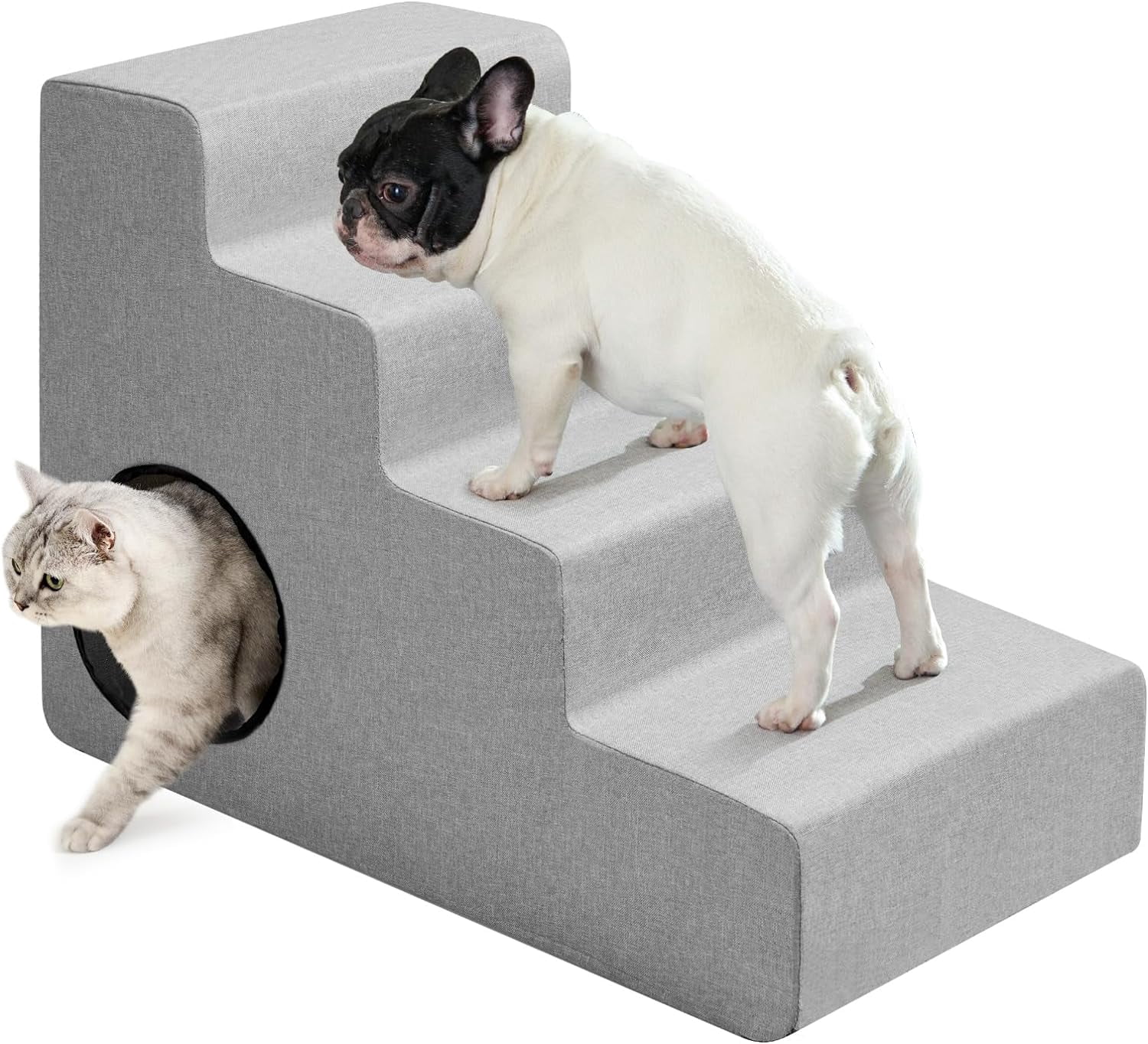 Sturdy Dog Stairs 22.5''H Extra Wide Safe & Comfort, Pet Stairs for Bed ...