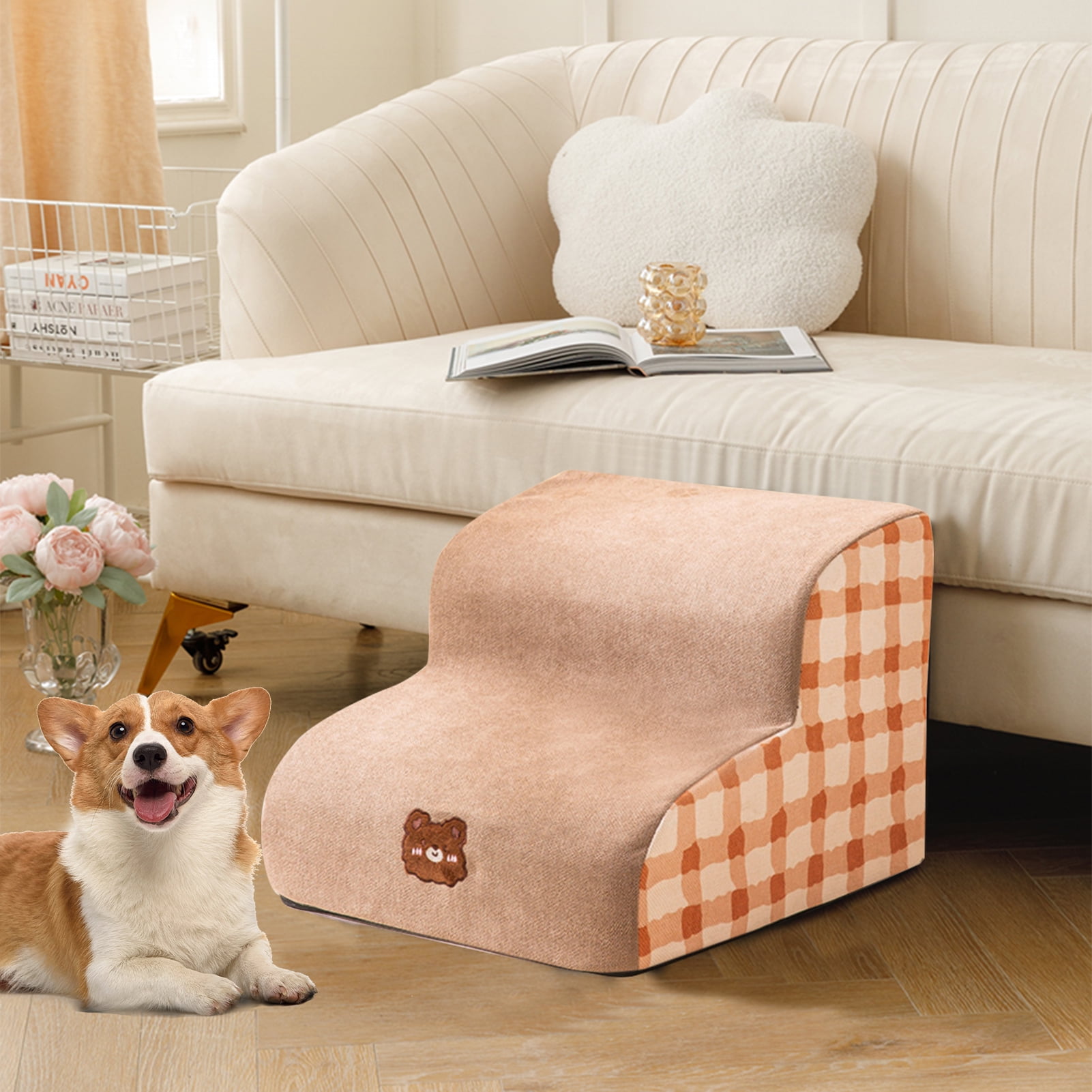 Sturdy Dog Stairs and Ramp for Beds Or Couches,NonSlip Pet Steps for