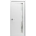 thumbnail image 1 of Sturdy Double Barn Door 36 x 96 inches | Sete 6933 Matte Black with Frosted Glass | Stainless Steel 13FT Rail Hangers Heavy Set | Solid Panel Interior Doors, 1 of 6