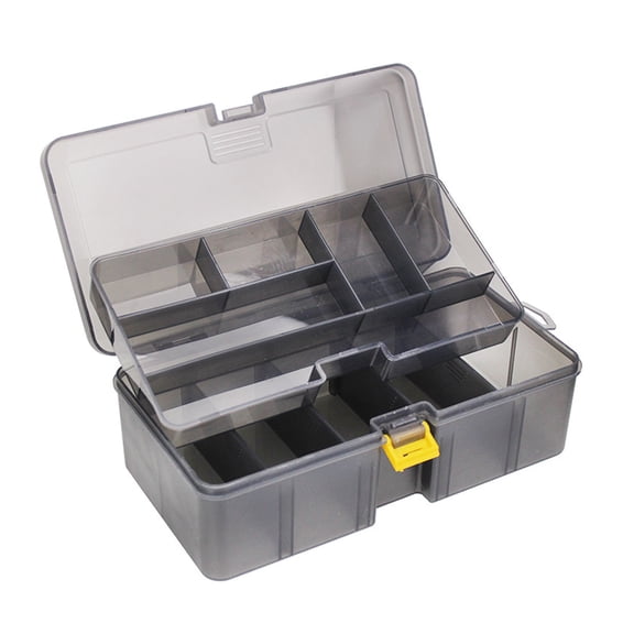 Sturdy Double Layer Fishing Lure Case Tackle for Spinner Hooks, Jigs Heads, Baits Storage Box