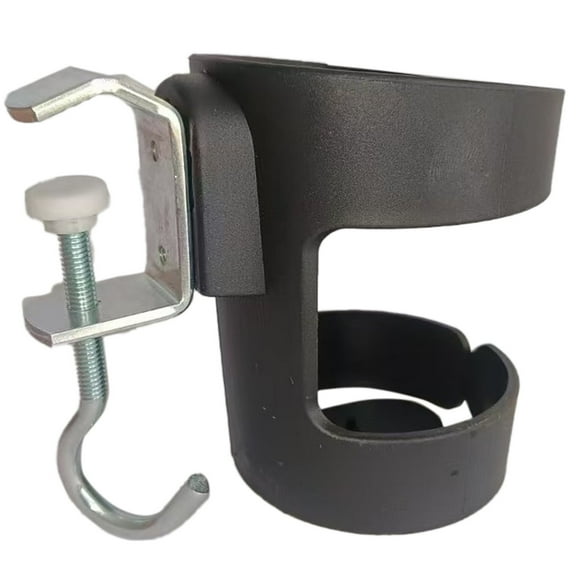 Sturdy No Drill Cup Holder for Table Edge & Chair â Adjustable Glass Rack & Drink Holder â Space Saving Storage Shelf for Kitchen, Bar, Desk, Wheelchair, Boat â Anti-Spill & Anti- Design