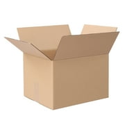Sturdy Easy Assemble Corrugated Cardboard Boxes, 12" x 10" x 8", Kraft Paper, 50 Count, 50 Pack