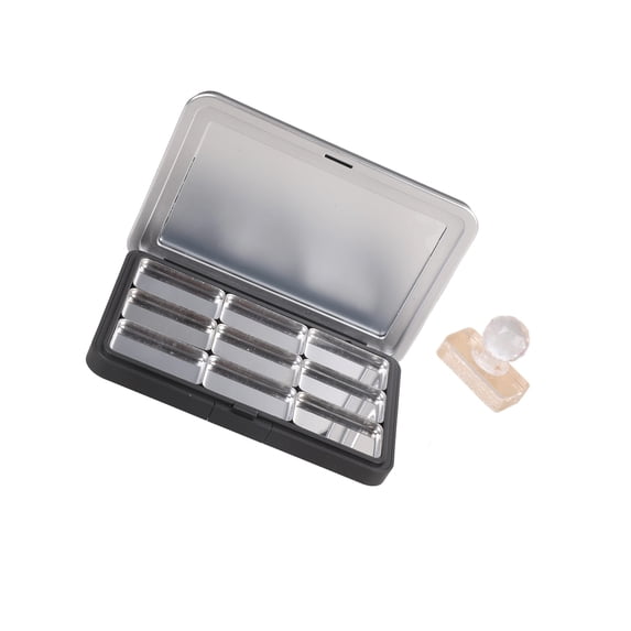 Sturdy Empty Makeup Palette With Glasses Securely Holds Eyeshadow Blushes Pans Thin And Portable Design