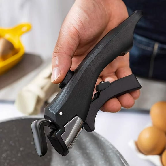 Sturdy Ergonomic Universal Removable Pot Handle: Cookware Replacement with Wide Compatibility for Frying Pans/Casseroles, Travel-Friendly