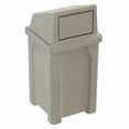 thumbnail image 1 of Sturdy Essentials 32 Gallon Square Recycled Plastic Indoor or Outdoor Commercial Trash Can with Push Lid, Beige Granite, 1 of 9