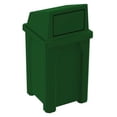 thumbnail image 1 of Sturdy Essentials 32 Gallon Square 100% Recycled Plastic Heavy Duty Outdoor Trash Can with Push Lid - Green, 1 of 8