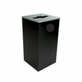 thumbnail image 1 of Sturdy Essentials Cube 24 Gallon Spectrum Powder Coated Steel Recylcing Bin Used for Commercial Spaces, Offices, Hotels, Apartments (Black, Mixed Recyclables Opening), 1 of 1