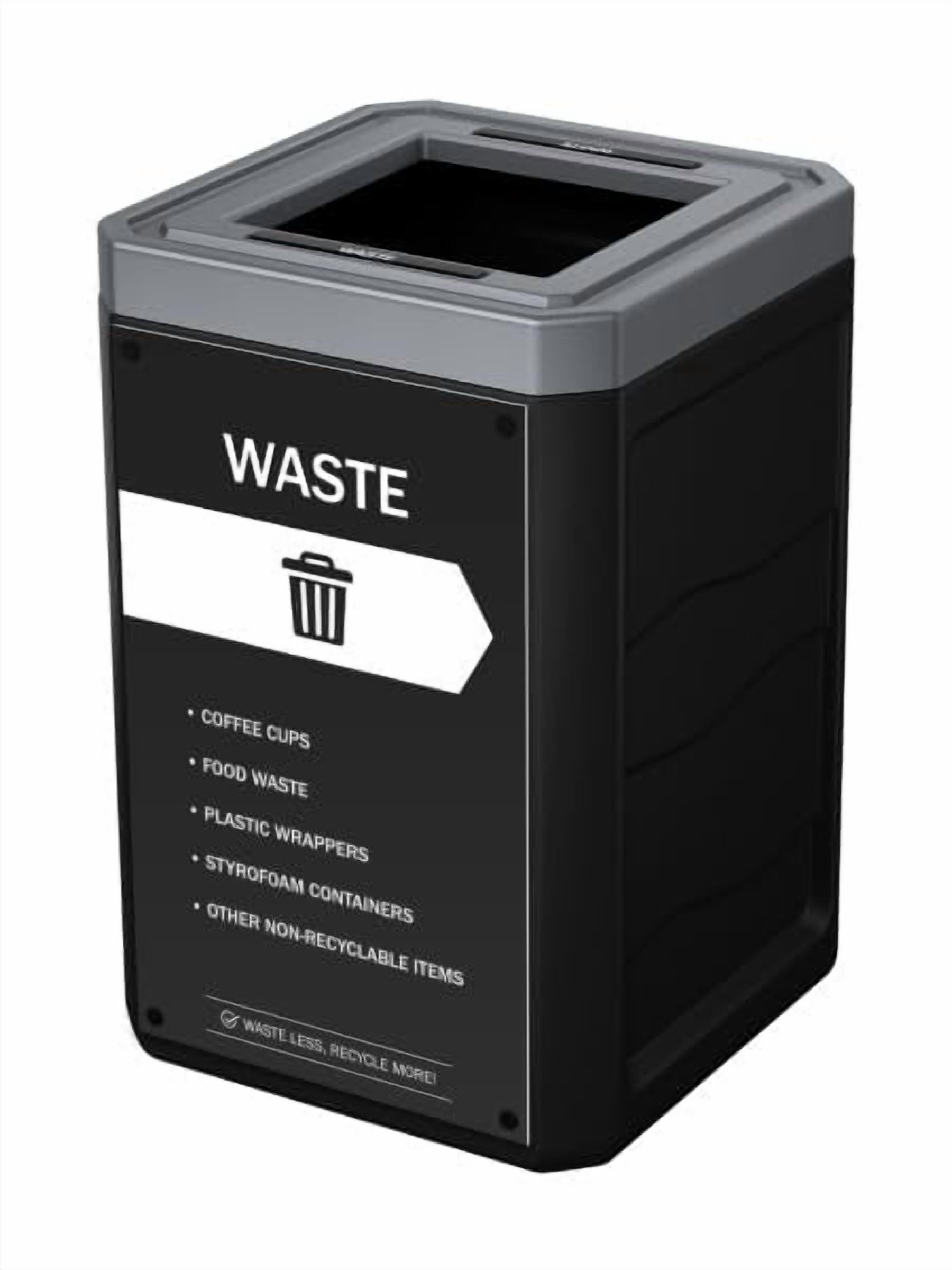 Garbage Essentials Sturdy Essentials Large 50 Gallon 100% Recycled Plastic Heavy Duty ...
