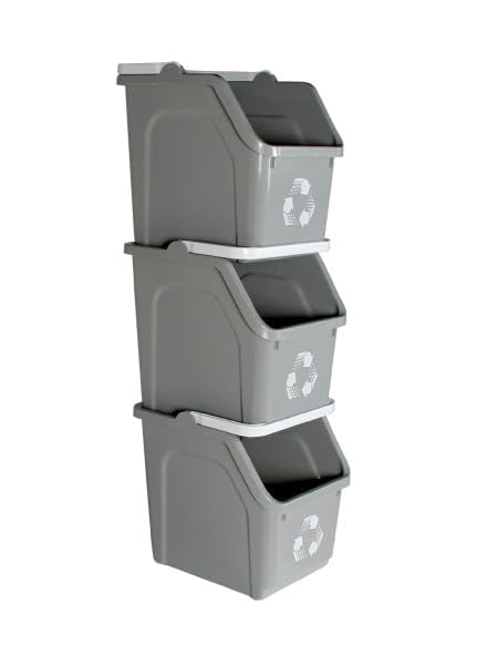 Sturdy Essentials Multi Recycling Bin System with Three Stacking 6 ...