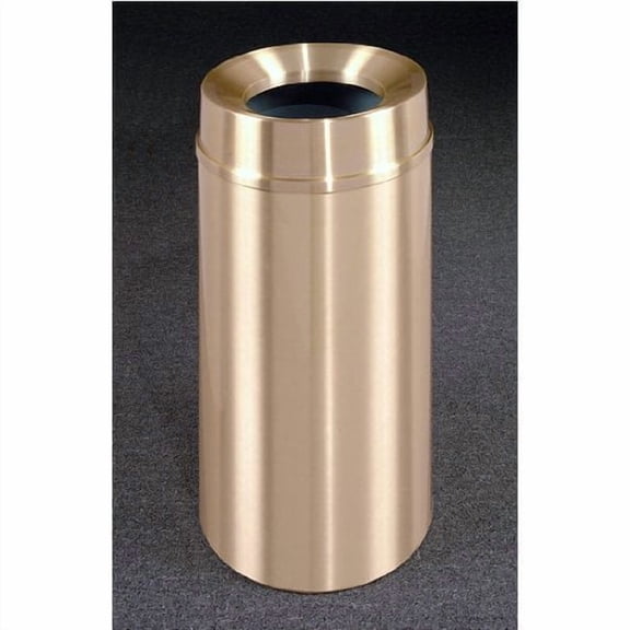 Sturdy Essentials Olympus 16 Gallon Trash Receptacle | Heavy-Duty Brass & Aluminum | Rust & Tarnish Resistant | Stylish & Durable for Commercial Use - (Funnel Top)