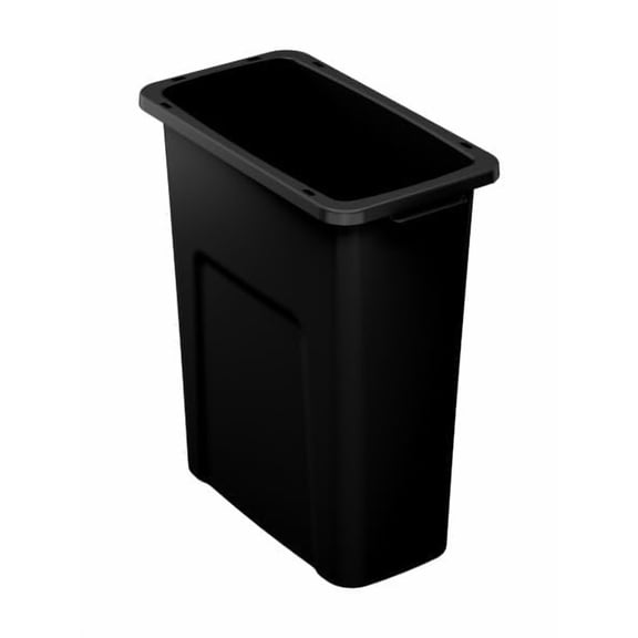 Sturdy Essentials Waste Wise 16 Gallon Black HDPE Trash Can Compatible with all Waste Wise Lids and Signs - (16 Gallon, 8 Pack)