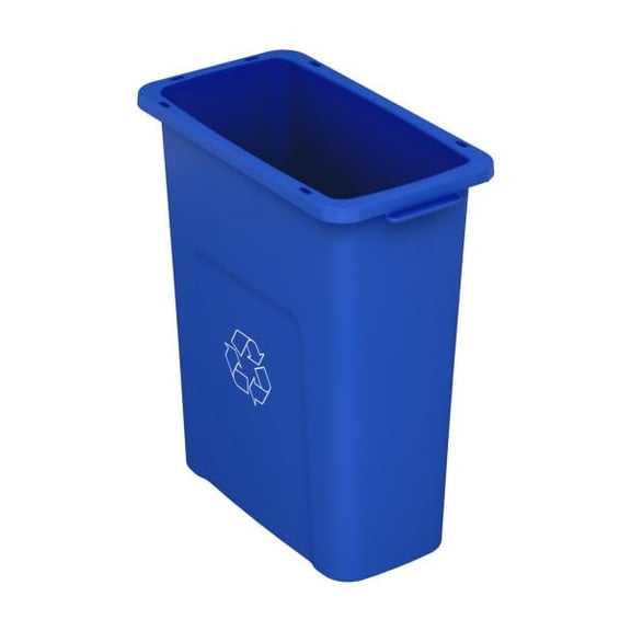 Sturdy Essentials Waste Wise 16 Gallon Blue Recycling HDPE Trash Can Compatible with all Waste Wise Lids and Signs - (16 Gallon, 12 Pack)