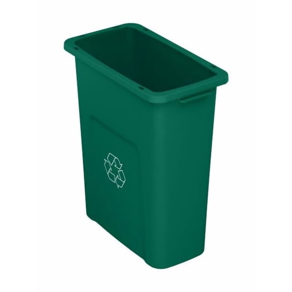 Sturdy Essentials Waste Wise 16 Gallon Green HDPE Trash Can Compatible with all Waste Wise Lids and Signs - (16 Gallon, 4 Pack)