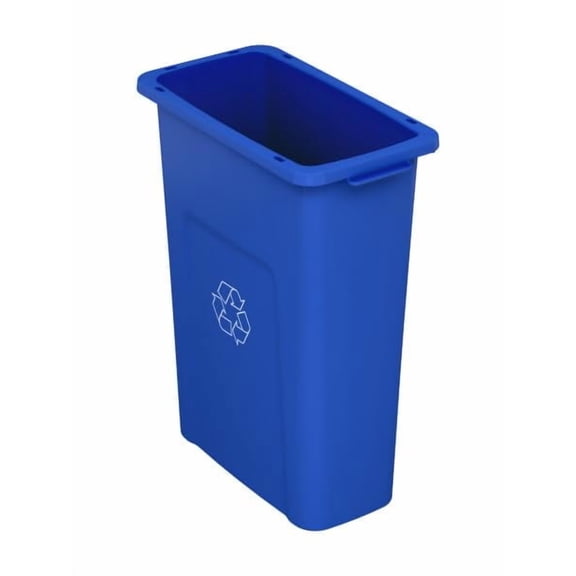 Sturdy Essentials Waste Wise 20 Gallon Blue Recycling HDPE Trash Can Compatible with all Waste Wise Lids and Signs - (20 Gallon, 2 Pack)