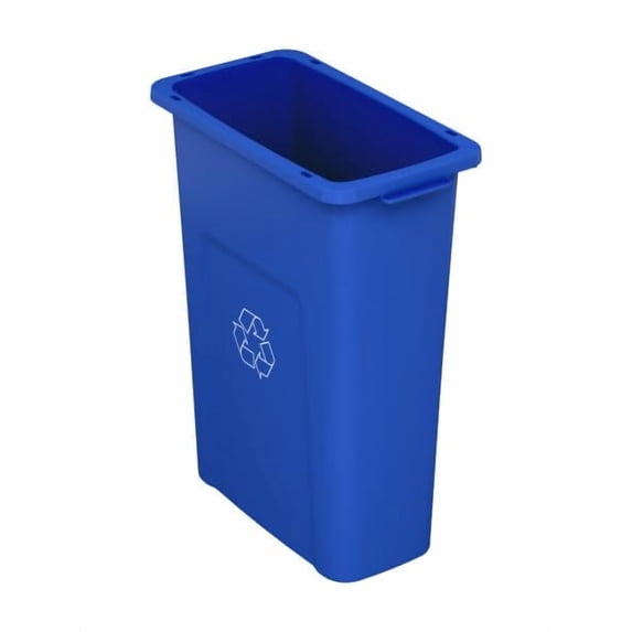 Sturdy Essentials Waste Wise 20 Gallon Blue Recycling HDPE Trash Can Compatible with all Waste Wise Lids and Signs - (20 Gallon, 8 Pack)