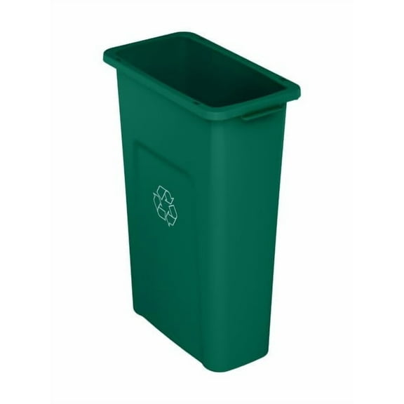 Sturdy Essentials Waste Wise 23 Gallon Green HDPE Trash Can Compatible with all Waste Wise Lids and Signs - (23 Gallon, 12 Pack)