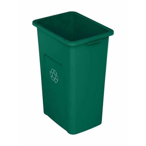 Sturdy Essentials Waste Wise 32 Gallon Green HDPE Trash Can Compatible with all Waste Wise Lids and Signs - (32 Gallon, Single)
