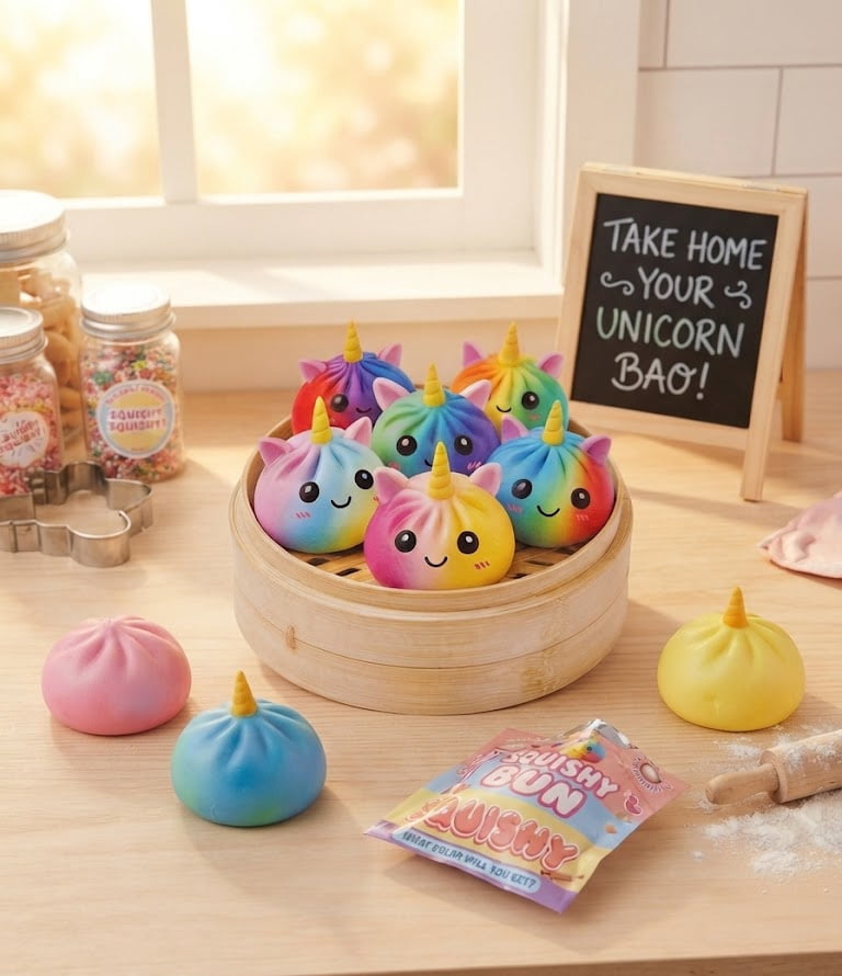 Sturdy Foam Unicorn Toy for Sensory Enjoyment - Random Multi Color 6 Pc's Set