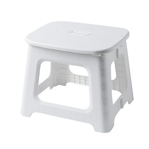 Sturdy Folding Step Stool - Heavy Duty 9IN Non- Step Stool for Adults, Collapsible Footstool for Office, Home, Shower, Camping & Outdoor Use